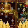 thumbnail image 2 of Bell Golden Snowflake Christmas Sticker Window Glass Background Christmas Decoration Electrostatic Sticker Afortunado Sencillez, 2 of 2