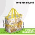 thumbnail image 3 of Garden Tool Bag,Pioneer Flower Floral Print Pattern Garden Tool Organizer,Garden Gifts,Waterproof Multi-Pocket Garden Tool Storage 11.8x5.5x11.4 Inch(Tools NOT Included), 3 of 6