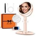 thumbnail image 1 of Espejo de maquillaje B Beauty Planet iluminado con aumento de 30 aumentos, rosa, 1 of 9