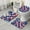 Red Blue Camo, variant on Red Blue Camo Bold Shapes Pattern Bathroom Rugs Sets 3 Piece,Toilet Cover Set,Absorbent Non Slip Bathroom Mats Sets with U-Shaped Contour Rug Toilet Rug Set