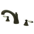 thumbnail image 1 of Kingston Brass Metropolitan Roman Tub Filler with Porcelain Lever Handles, 1 of 6