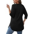 thumbnail image 5 of Yievot Long Sleeve Shirts for Women Ribbed Knit Tunic Tops Dressy Crew Neck Lightweight Sweaters, 5 of 6
