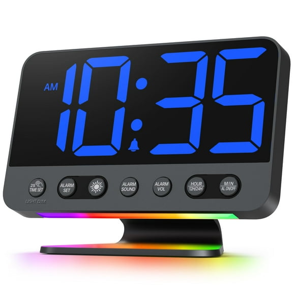 Reloj Odokee con alarma digital, 2 pulgadas, números grandes, 5 sonidos