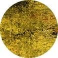 thumbnail image 1 of Ahgly Company Indoor Round Oriental Yellow Industrial Area Rugs, 3' Round, 1 of 4