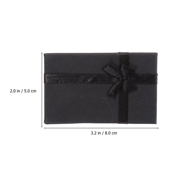 OULII 6Pcs Present Box Black Cardboard with Bowknot Suitable for Gift Packaging