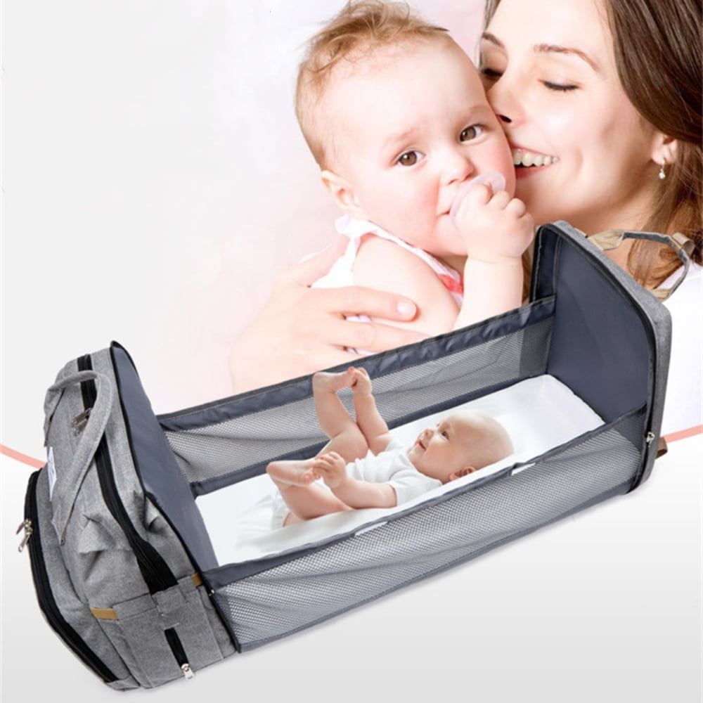 Diaper Bag Backpack with Changing Station for Boys Girl - External usb charging port Large Travel Waterproof Diapers Bag with Stroller Straps, Portable Diaper Changing