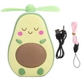 thumbnail image 2 of Mini Fan USB LED Rechargeable Cooling Accessory with Makeup Mirror, Strong Wind, Ultra Quiet, Portable, Soft LED Night Light, Avocado Smile Design, Great Gift for Women and Girls, 2 of 7