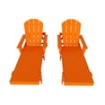 thumbnail image 3 of WestinTrends Adirondack Poly Reclining Chaise Lounge With Arms & Wheels (Set Of 2), Orange, 3 of 5