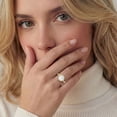 thumbnail image 3 of APSVO 18K Gold Plated Round Rings for Women Eternity Promise Wedding Band Engagement Rings Birthday Graduation Prom Mothers Day Jewelry Gifts Her Girlfriend Wife Female Adults Teen Ideas, 3 of 7