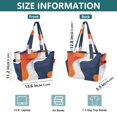 thumbnail image 4 of FORMRS Tote Bag for Women Quilted Large Capacity Travel Work Carry On Shoulder Handbag, Blue Abstract Wavy, 4 of 7