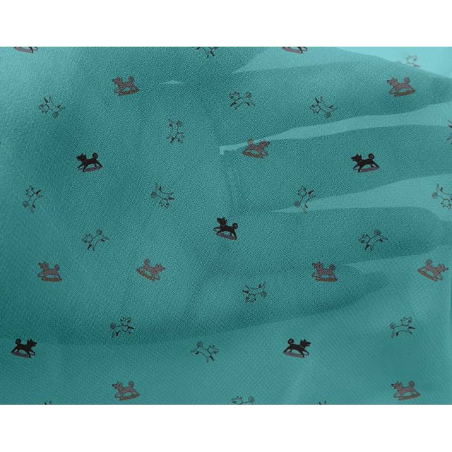 oneOone Tissu Georgette Viscose Imprimé Animaux Chiens 1 Yard 42 Pouces de Large