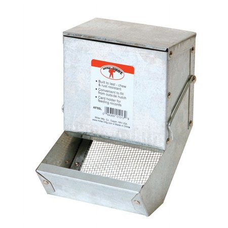 UPC: 0084369010139 | Pet Lodge Galvanized Steel Rabbit Feeder Silver 7 in. H X 5 in. W X 5 in. D