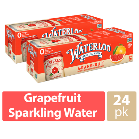 Waterloo Sparkling Water  Grapefruit  12 fl oz  24 Pack Cans
