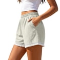 thumbnail image 5 of ByworldtasicNo Boundaries Lace Trim Elastic High Waisted Shorts for Women Summer Casual Loose Lounge Shorts, 5 of 6