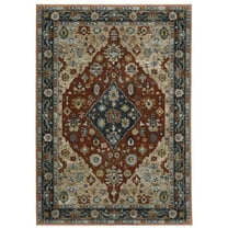 Oriental Weavers Aberdeen Area Rug - 1143H - 2'3" x 7'6" - in Rust/ Blue - Vintage Inspired, Stain Resistant, Family and Pet Friendly , Entryway, Hallway Runner Rug