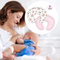 thumbnail image 4 of Amerteer 2 Pack Nursing Pillow Cover, Luxury Egyptian Cotton Soft Feeding Pillow Slipcovers for Baby Girls Boys, Fits Standard Infant Support Pillows Positioners- Lt Pink & Floral, 4 of 8