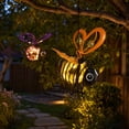 thumbnail image 4 of Brixlen Yellow Solar Wrought Iron Bee Hanging Light, Waterproof LED Garden Ornament Lamp, Solar Powered Hanging Decor for Yard Patio Porch Tree Outdoor Decorations, 4 of 4