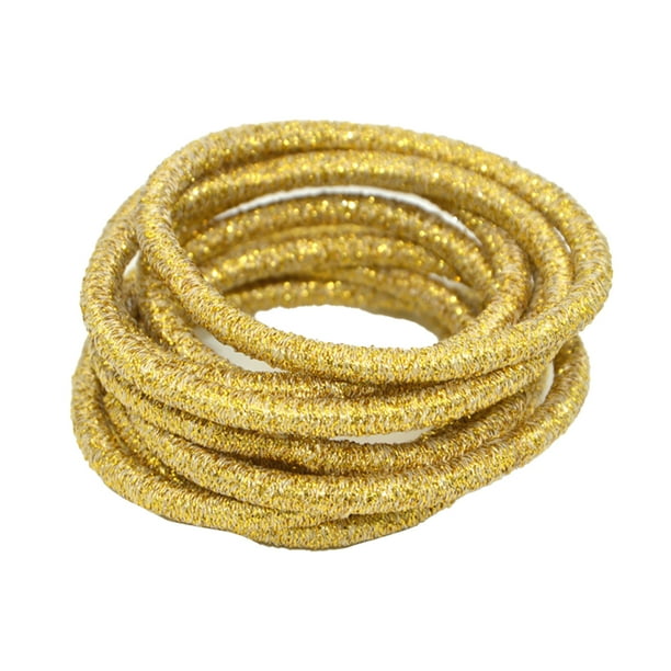 Minnieouse 10 piezas de bandas para el cabello Topknot, diadema de moda, tocado sólido decorativo, soporte Universal para cola de caballo, accesorios sin Accesorio para el cabello Oro Minnieouse AP011340-14B