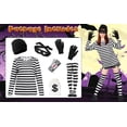 thumbnail image 7 of Alaiyaky Robber Costume Set Burglar Costume Thief Costume with Hat Black Mask Gloves Swag Bag Thief Costume for Men Women Halloween Party, 7 of 7
