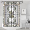 thumbnail image 1 of Shower Curtain Set with Snap-in,Colorful Retro Classic Design (4) Shower Curtains Waterproof Shower Liner,Aesthetic Neutral Polyester Bath Curtain,72x72Inch, 1 of 4