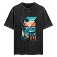 thumbnail image 3 of SurfLineUnisex Graphic T-Shirt, Casual Short Sleeve Crewneck Tee, Soft Pullover Top for Everyday Wear, 3 of 7