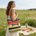 thumbnail image 4 of Ovzne Summer Crochet Embroidered Letter Beach Tote Bag Large Capacity Travel Shoulder Straw Bag, 4 of 6