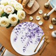 thumbnail image 2 of Purple Eucalyptus Round 13 Inch Placemats Set of 8, Botanical Plant Rustic Branch Floral HeatResistant Non Slip Place Mats for Dining Table, Wipeable Braided Kitchen Table Mats for Housewarming, 2 of 9