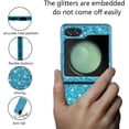 thumbnail image 3 of Compatible with Samsung Galaxy Z Flip 5 Case Glitter Bling Samsung Z Flip 5 Phone Case for Girls Cute Bumper Shockproof Protective Cases (Blue), 3 of 14