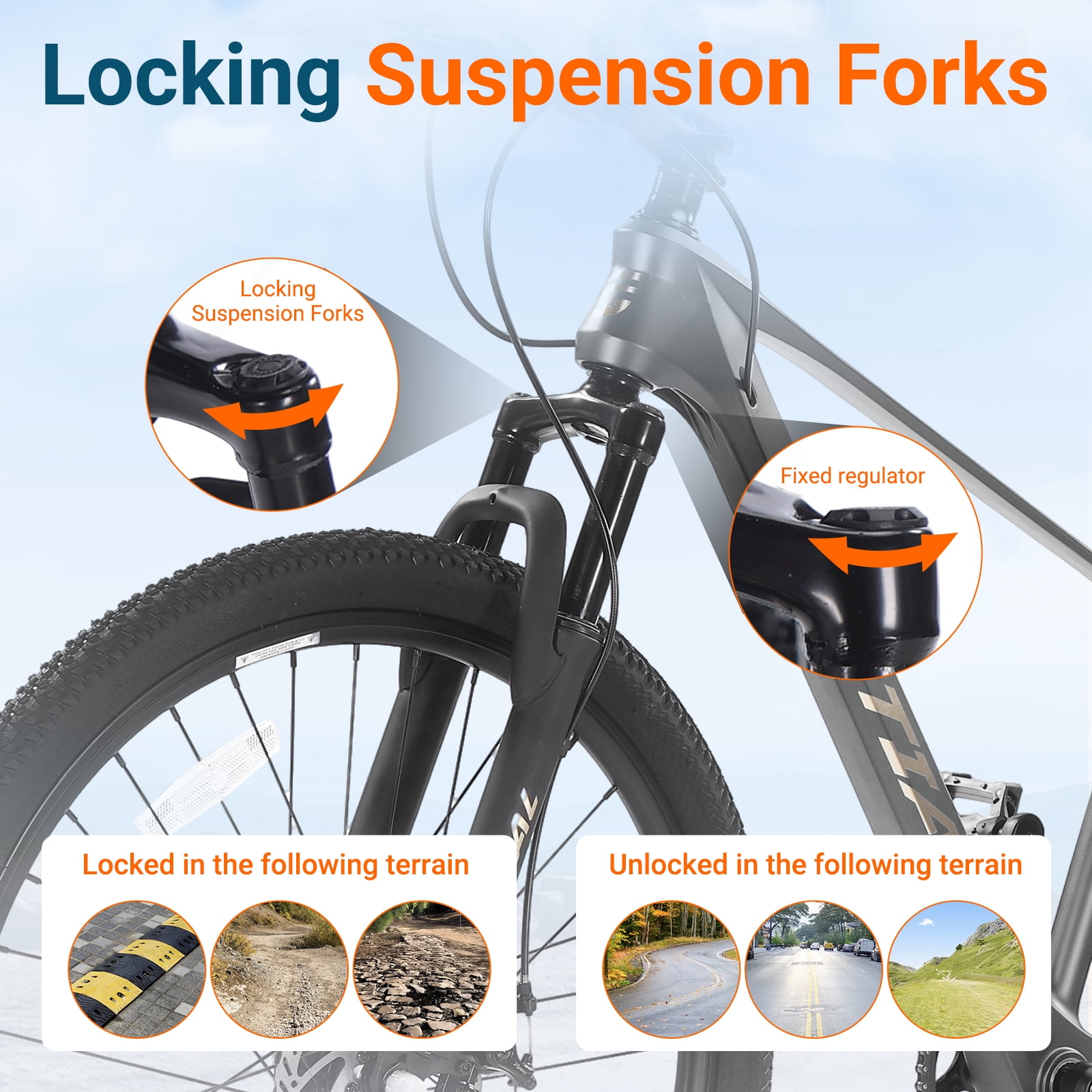 SPATIAL Adult Mountain Bike, 27.5" Wheel Bike for Man Women, 8 Speeds Gear,Magensium Frame Mountain Bicycle