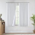 thumbnail image 2 of White Pinch Pleated Full Blackout Curtains 60 inch Wide Thermal Insulated Window Curtains for Living Room Bedroom Room Darkening Pinch Pleat Drapes with Hooks Back Tab 1 Panel 60" Wx72 L, 2 of 8