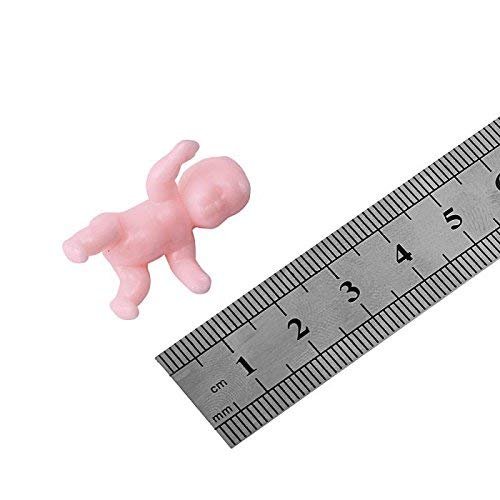 JUXINGDAZYF 1.2" King Cake Babies Mini Bebés de Plástico para Baby Shower Ice Cube Juego F JUXINGDAZYF JUXINGDAZYF