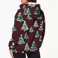 thumbnail image 3 of Puntoco Chaqueta Con Capucha Y Manga Larga Con Cremallera Y Estampado Navideño Informal Para Mujer, 3 of 6