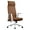 Dark Brown, variant on LeisureMod Aleen Modern High-Back Office Chair in Upholstered Leather and Iron Frame with Swivel and Tilt (Acorn Brown)