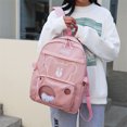 thumbnail image 4 of Mochila para niños Mochila grande para estudiantes Mochila de moda con cremallera de animal lindo (rosa) FLhrweasw Nuevo, 4 of 7