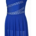 thumbnail image 5 of Xnihocha Lyrical Dance Costume for Girls Sleeveless Rhinestone Ruched Ballet Leotard Prom Dress Dancewear Royal Blue 10, 5 of 7