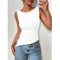 thumbnail image 2 of Musculosa PRETTYGARDEN Mujer con Frunces Verano sin Mangas Blanca, 2 of 6