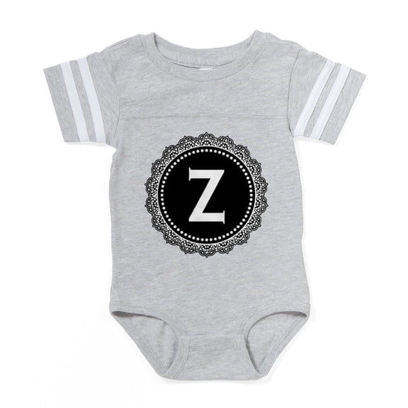 CafePress - Monogram Medallion Z - Cute Infant Baby Football Bodysuit