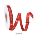 thumbnail image 3 of yulier Christmas Ribbon Roll, Merry Christmas Bell Ribbon for Christmas Gift Wrapping, Christmas Party Decorations, 39 Inch x 24 Yards, Red, 3 of 6