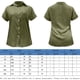 thumbnail image 2 of Camisa Blusa básica para mujer Blusa de lino de algodón con traje de vacaciones con bolsillo (Verde XXXL) Ygjytge Verde T 3EG para Mujer, 2 of 9
