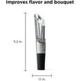 thumbnail image 2 of Wine Aerator and Pourer, 1.1 x 1.1 x 5.2 inches, Clear/Stainless Steel, 2 of 7