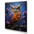 thumbnail image 2 of Designart "violet Animal Amethyst Owl Drips" Animals Wall Art Print, 2 of 5