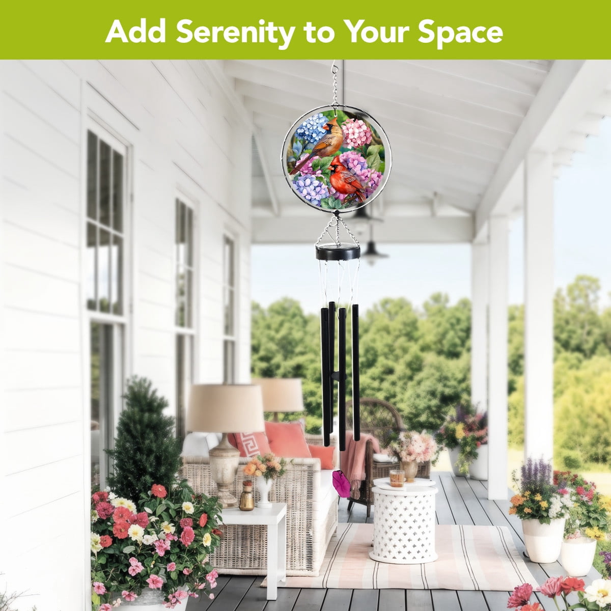Briarwood Lane Perched Cardinals Illuminated Wind Chime