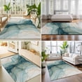 thumbnail image 4 of Rectangle Area Rugs 8 x 10 Ft, Teal Yellow Marble Non-Slip Residential Carpet, Modern Ink Painting Abstract Art Indoor Crawling Mats Runner Rugs for Living Room/Dining Room/Bedroom, 4 of 9