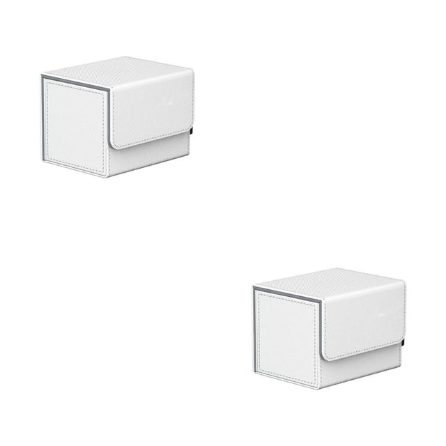 Bearachild Estuche para cartas de juego, organizador de cuero colorido de gran capacidad antiarañazos, funda protectora multifuncional para Blanco 2Conjunto