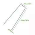 thumbnail image 3 of 50 U-Shaped Garden Stakes, for Weed Tarp, Pegs Camping, Garden Fence, 2.5*40*200mm, 3 of 5