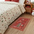 thumbnail image 3 of Biwat Christmas Entryway Area Rug: 2x3 Washable Neutral Modern Non-Slip Low Pile Festive Carpet for Entrance Kitchen Front Door Mat Kids Room Indoor Entry Holiday Decor - Red, 3 of 4