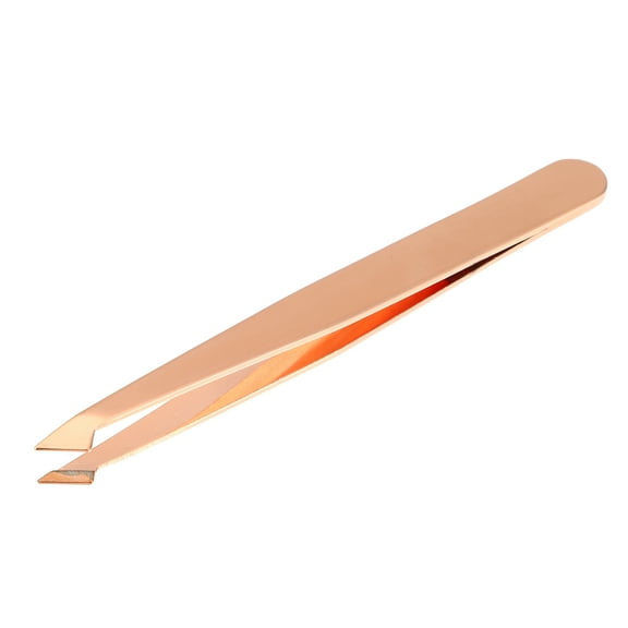 Vocoste Eyebrow Tweezers Stainless Steel Grooming Tool Tweezers for Eyebrows Nose Hair Rose Gold Tone