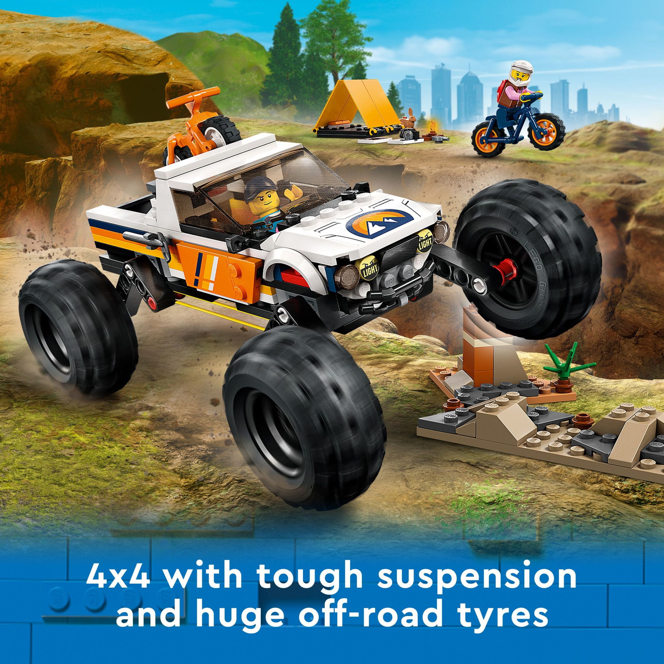 LEGO City 4x4 Off-Roader Adventures Toy Truck - Building Blocks for Boys & Girls, Ages 6+ Years - Monster Truck Pretend Play Toy - Gift Ideas - 60387