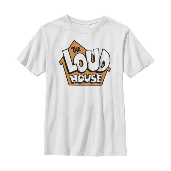 Boy's The Loud House Classic Logo  Graphic Tee White X Small