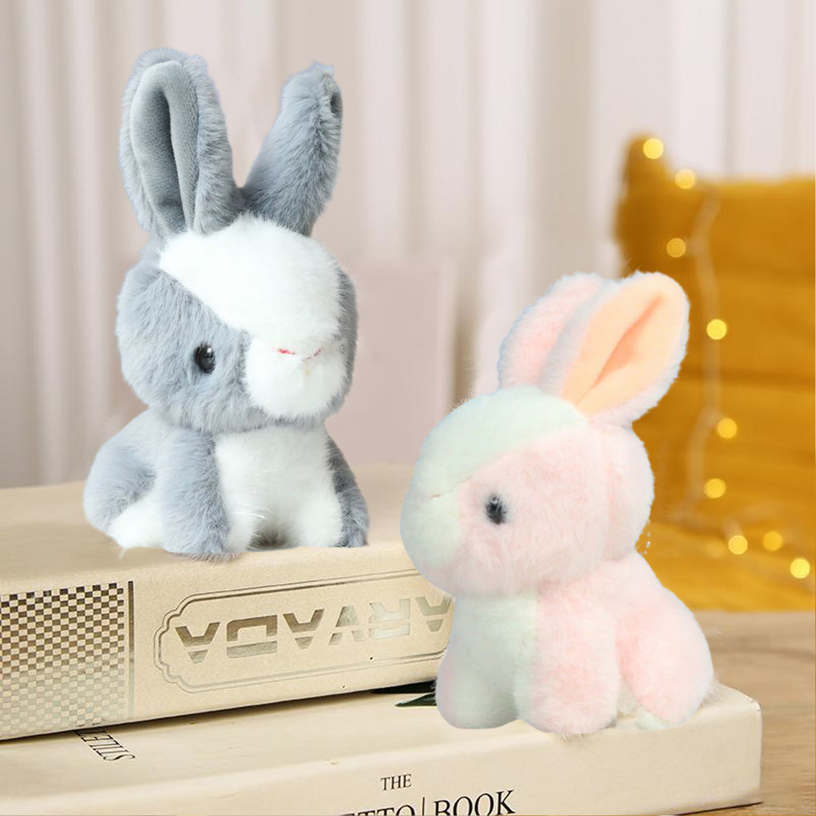 Cute Big-eyed Rabbit Plush Toy Keychain Bag Pendant For Movies Bunny Dolls  For Girls Gift Plush Toys Gift Stuffed Rabbit Doll